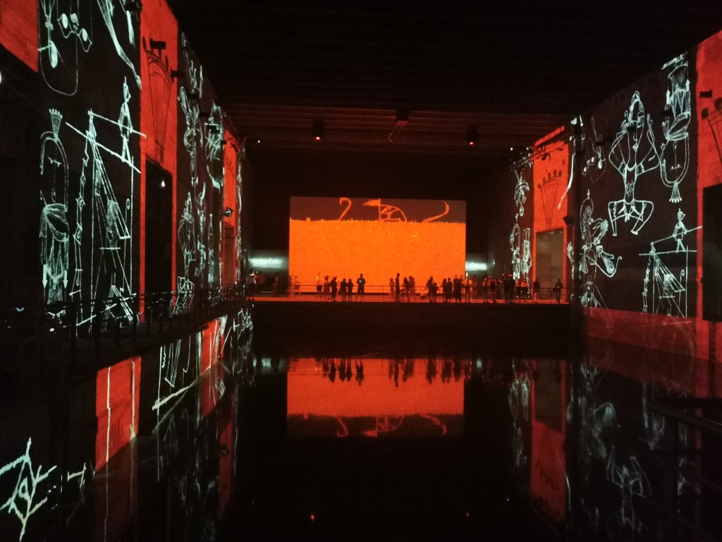 Exposition immersive au centre d'art numérique de Bordeaux.